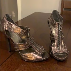 Preview International Faux Metallic Snake Heels